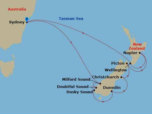 New Zealand Explorer cruise from Sydney
