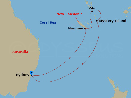 south pacific cruise from Sydney